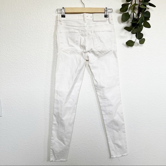 All Saints- Mast Fray Off White Skinny Jeans Size 26 - Picture 7 of 8
